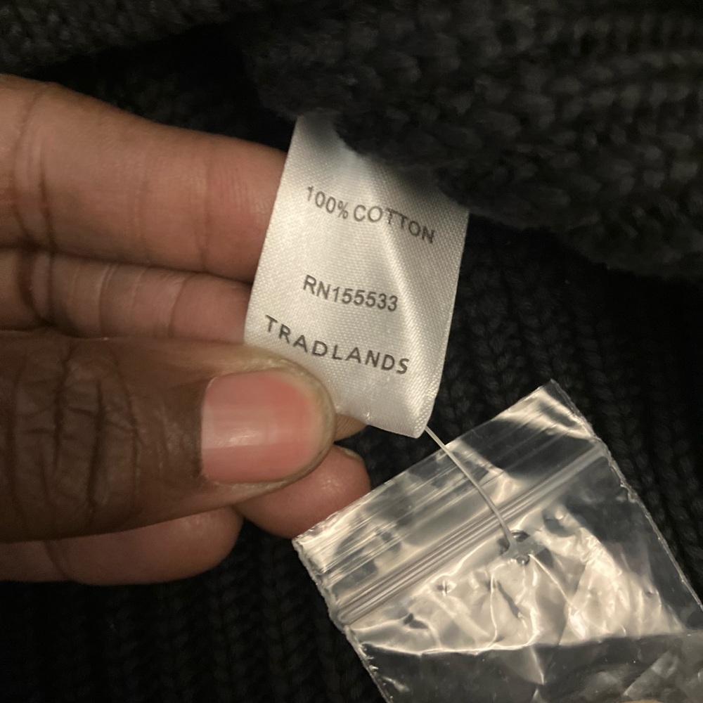 NWT Tradlands Shelter Cotton cardigan Black Sz S - Picture 6 of 7
